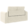 Sofá Cama 2 en 1 Crema 148x71x83 cm de Terciopelo