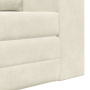Sofá Cama 2 en 1 Crema 148x71x83 cm de Terciopelo