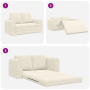 Sofá Cama 2 en 1 Crema 148x71x83 cm de Terciopelo