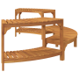 Entorno de Hidromasaje Semicircular 252x111.5x55.5 cm Madera Sólida de Acacia de , Accesorios para piscinas y spa - Ref: Foro...