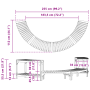 Entorno de Hidromasaje Semicircular 252x111.5x55.5 cm Madera Sólida de Acacia de , Accesorios para piscinas y spa - Ref: Foro...
