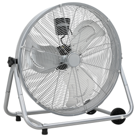 Ventilador de tambor con ruedas, 3 velocidades, Plata, Φ64 cm de , Ventiladores extractores - Ref: Foro24-42001423, Precio: 1...