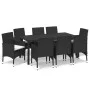 9-piece garden furniture set and black synthetic rattan cushions by vidaXL, Garden sets - Ref: Foro24-3095014, Price: 731,23 ...