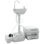 Inodoro de Camping Cuerpo Gris + Tapa Blanca + Gris Cool NA NA NA de , Camping y senderismo - Ref: Foro24-42001433, Precio: 1...