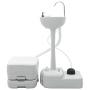 Inodoro de Camping Cuerpo Gris + Tapa Blanca + Gris Cool NA NA NA de , Camping y senderismo - Ref: Foro24-42001433, Precio: 1...