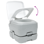 Inodoro de Camping Cuerpo Gris + Tapa Blanca + Gris Cool NA NA NA de , Camping y senderismo - Ref: Foro24-42001433, Precio: 1...