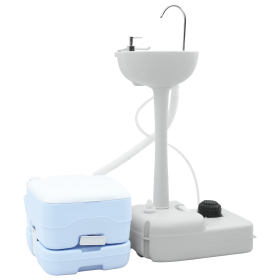 Inodoro de Camping cuerpo azul claro + tapa blanca No Aplicable de , Camping y senderismo - Ref: Foro24-42001434, Precio: 189...