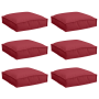 Cojines de Pallet para Asiento 6 pcs Rojo Vino 40x40x8 cm Fabric Oxford de , Cojines para sillas y sofás - Ref: Foro24-420016...