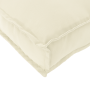 Cojines para Palets para Banco 2 piezas Crema 120x40x8 cm Tela