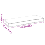 Cojines para Palets para Banco 2 piezas Crema 120x40x8 cm Tela