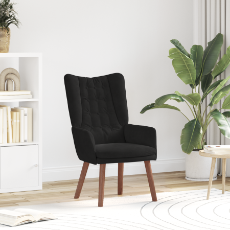 Sillón Relajante de Terciopelo Negro | Foro24.es | Tu tienda online para hogar, jardín y más Foro24.es