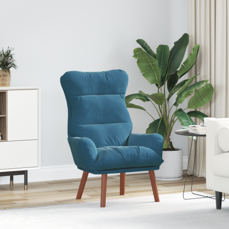 Sillón Relajante de Terciopelo Azul de , Sillones - Ref: Foro24-42001833, Precio: 113,41 €