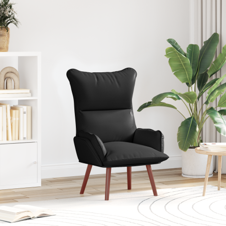 Sillón relajante negro de cuero sintético de , Sillones - Ref: Foro24-42001863, Precio: 118,94 €