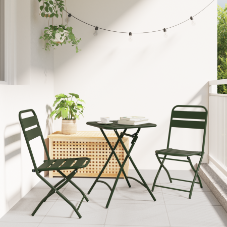 Sillas de jardín plegables 2 pcs Verde Oscuro 42x52x82 cm Acero recubierto | Foro24.es | Tu tienda online para hogar, jardín y más Foro24.es