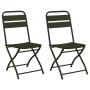 Sillas de jardín plegables 2 pcs Verde Oscuro 42x52x82 cm Acero recubierto | Foro24.es | Tu tienda online para hogar, jardín y más Foro24.es