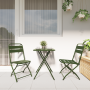 Sillas de jardín plegables 2 pcs Verde Oscuro 42x52x82 cm Acero recubierto | Foro24.es | Tu tienda online para hogar, jardín y más Foro24.es