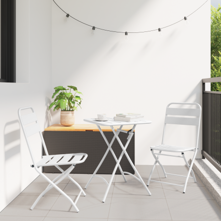 Sillas de Jardín Plegables 2 pcs Blanco Acero | Foro24.es | Tu tienda online para hogar, jardín y más Foro24.es