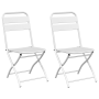 Sillas de Jardín Plegables 2 pcs Blanco Acero | Foro24.es | Tu tienda online para hogar, jardín y más Foro24.es