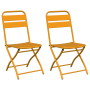 Sillas de jardín plegables 2 pcs Mostaza 42x52x82 cm Acero revestido en polvo | Foro24.es | Tu tienda online para hogar, jardín y más Foro24.es