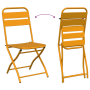 Sillas de jardín plegables 2 pcs Mostaza 42x52x82 cm Acero revestido en polvo | Foro24.es | Tu tienda online para hogar, jardín y más Foro24.es