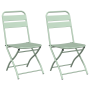 Sillas de jardín plegables 2 piezas Verde claro 42x52x82 cm Acero recubierto en polvo | Foro24.es | Tu tienda online para hogar, jardín y más Foro24.es
