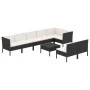 9-piece garden furniture set and black synthetic rattan cushions by vidaXL, Garden sets - Ref: Foro24-3094396, Price: 802,40 ...