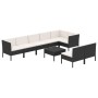 9-teiliges Gartenmöbel-Set und schwarze synthetische Rattankissen von vidaXL, Gartensets - Ref: Foro24-3094396, Preis: 787,11...
