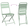 Sillas de jardín plegables 2 piezas Verde claro 42x52x82 cm Acero recubierto en polvo | Foro24.es | Tu tienda online para hogar, jardín y más Foro24.es