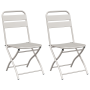 Sillas de jardín plegables 2 pcs Beige 42x52x82 cm Acero con revestimiento en polvo | Foro24.es | Tu tienda online para hogar, jardín y más Foro24.es