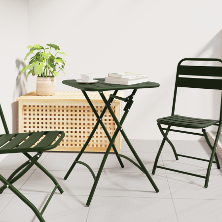 Mesa de jardín plegable  verde oscuro 55x55x73 cm de acero | Foro24.es | Tu tienda online para hogar, jardín y más Foro24.es