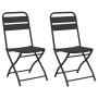 Sillas de Jardín Plegables 2 pcs Antracita 42x52x82 cm Acero con revestimiento en polvo | Foro24.es | Tu tienda online para hogar, jardín y más Foro24.es