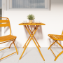 Mesa de Jardín Plegable  Amarillo Mostaza 55x55x73 cm Acero | Foro24.es | Tu tienda online para hogar, jardín y más Foro24.es