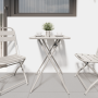 Mesa de Jardín Plegable  Beige 55x55x73 cm de Acero | Foro24.es | Tu tienda online para hogar, jardín y más Foro24.es