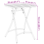 Mesa de Jardín Plegable  Beige 55x55x73 cm de Acero | Foro24.es | Tu tienda online para hogar, jardín y más Foro24.es