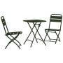 Conjunto de Bistro Plegable de 3 Piezas Verde Oscuro Acero de , Conjuntos de jardín - Ref: Foro24-42002949, Precio: 169,99 €