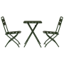 Conjunto de Bistro Plegable de 3 Piezas Verde Oscuro Acero de , Conjuntos de jardín - Ref: Foro24-42002949, Precio: 169,99 €