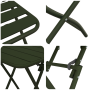 Conjunto de Bistro Plegable de 3 Piezas Verde Oscuro Acero de , Conjuntos de jardín - Ref: Foro24-42002949, Precio: 169,99 €