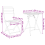 Conjunto de Bistro Plegable de 3 Piezas Verde Oscuro Acero de , Conjuntos de jardín - Ref: Foro24-42002949, Precio: 169,99 €