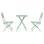 Juego de Bistro Plegable de 3 Piezas VidaXL Verde Menta Acero de , Conjuntos de jardín - Ref: Foro24-42002952, Precio: 169,99 €