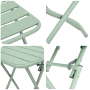 Juego de Bistro Plegable de 3 Piezas VidaXL Verde Menta Acero de , Conjuntos de jardín - Ref: Foro24-42002952, Precio: 169,99 €
