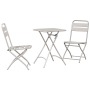 Set de Bistro Plegable de 3 Piezas Beige Acero de , Conjuntos de jardín - Ref: Foro24-42002953, Precio: 169,99 €