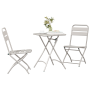Set de Bistro Plegable de 3 Piezas Beige Acero de , Conjuntos de jardín - Ref: Foro24-42002953, Precio: 169,99 €