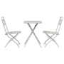 Set de Bistro Plegable de 3 Piezas Beige Acero de , Conjuntos de jardín - Ref: Foro24-42002953, Precio: 169,99 €