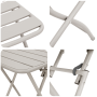 Set de Bistro Plegable de 3 Piezas Beige Acero de , Conjuntos de jardín - Ref: Foro24-42002953, Precio: 169,99 €