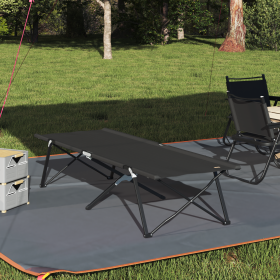 Cama Solar Plegable con Bolsa Negra 600D Oxford de , Catres - Ref: Foro24-42003163, Precio: 55,76 €