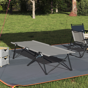 Cama de Sol Plegable con Bolsa de Transporte Gris Tela Oxford 600D de , Catres - Ref: Foro24-42003165, Precio: 53,87 €