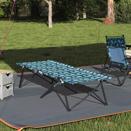 Cama de sol plegable con bolso de transporte y patrón de hojas de tela oxford 600D | Foro24.es | Tu tienda online para hogar, jardín y más Foro24.es