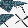 Cama de sol plegable con bolso de transporte y patrón de hojas de tela oxford 600D | Foro24.es | Tu tienda online para hogar, jardín y más Foro24.es