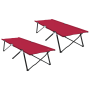 Camas de Sol Plegables con Bolsas de Transporte 2 pcs Tejido Oxford 600D Rojo | Foro24.es | Tu tienda online para hogar, jardín y más Foro24.es