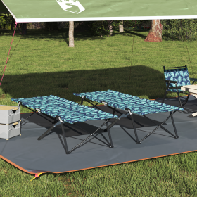 Camas solares plegables con bolsos de transporte 2 pcs Patrón de hojas 600D Tela Oxford de , Catres - Ref: Foro24-42003173, P...